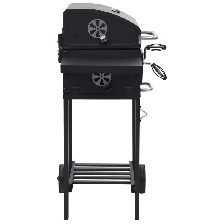 Arlmont Co. Charcoal Fueled BBQ Grill with Bottom Shelf